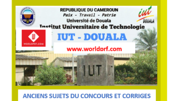 Anciennes Epreuves de Mathématiques au concours d'entrée à l'IUT de Douala