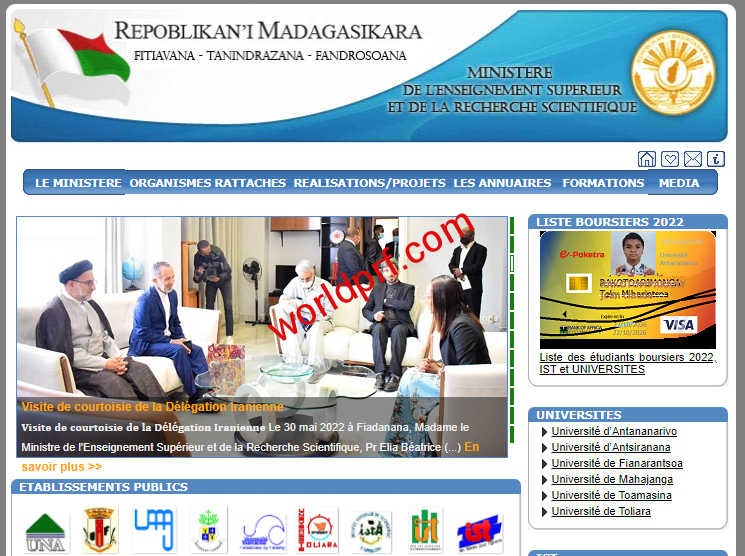 Liste des établissements supérieurs à Madagascar Habilités par le MeSupResS 2022