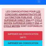 Impression des convocations Concours Administratifs 2022 Cote d'Ivoire
