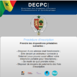 Sénégal : DECPC - inscriptions aux concours sur la plateforme www.decpc.sn 2022-2023