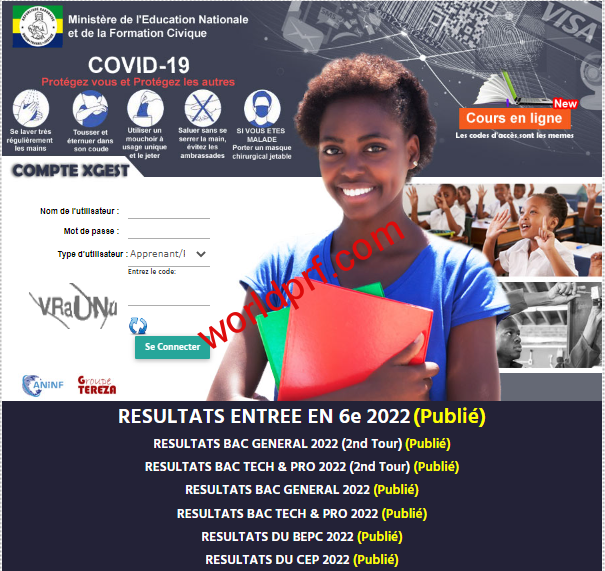 Gabon : Résultats des élèves admis en classe de 6e dans les lycées et collèges 2022-2023 disponibles XGEST et KEWA