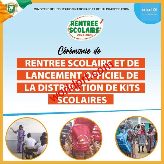 Rentrée Scolaire 2022-2023 et Distribution des Kits scolaires en Cote d'Ivoire.
