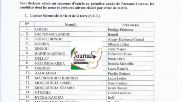 Résultats ENS Congo Brazzaville 2022-2023. Liste des admis ENS Congo Brazzaville 2022-2023 PDF.