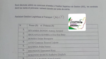 Résultats concours ISG de l’Université Marien Ngouabi (UMNg) au Congo Brazzaville session d’Octobre 2022-2023. Listes des admis Concours ISG 2022-2023 au Congo.