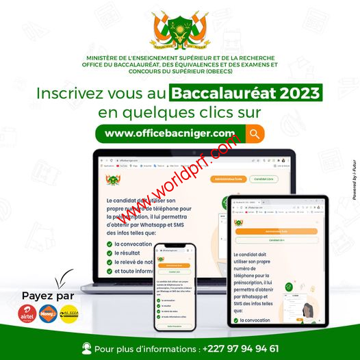 Les inscriptions au baccalauréat, session 2023 au Niger sont désormais ouvertes. Retrouvez sur cette page toutes les informations sur le Baccalauréat 2023 en république du Niger. Ci-dessous vous retrouverez le guide complet d'inscription afin de démarrer votre préinscription en ligne.