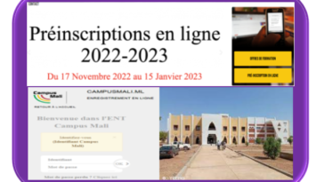 Préinscriptions en ligne des bacheliers Maliens sur campusmali.ml au titre de l'année universitaire 2022-2023