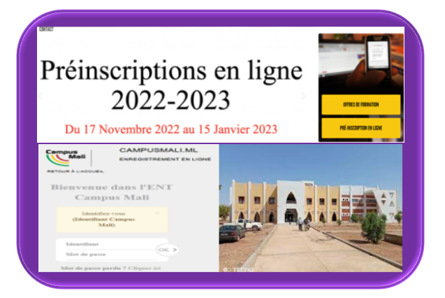 Préinscriptions en ligne des bacheliers Maliens sur campusmali.ml au titre de l'année universitaire 2022-2023