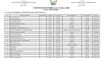 TÃ©lÃ©charger ici les Listes provisoires des candidats et centre de composition du concours dâ€™entrÃ©e au Cycle B de la NASLA au Cameroun, session de 2022-2023.