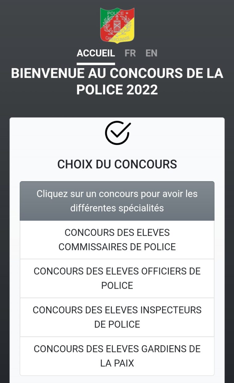 concours-dgsn.cm : Inscriptions en ligne aux concours de Police 2022-2023 au Cameroun