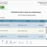 Résultats Concours INFJ - Magistrature 2022-2023 en Cote d'ivoire