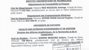 nomination des responsables Universités d’Etat au Cameroun