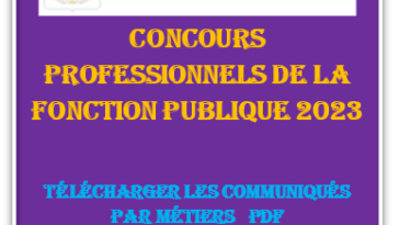 Burkina Faso : concours professionnels 2023 par métier