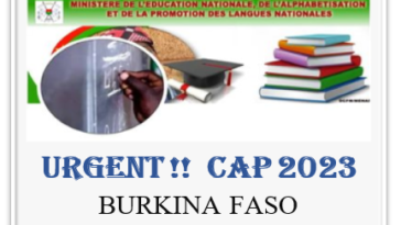 Résultats du CAP 2023 au Burkina Faso